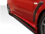 2008-2015 Mitsubishi Evo 10 Z Speed Side Skirts (charge speed style)