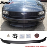 Fits 05-09 Ford Mustang V6 3C Front Bumper Lip Spoiler Unpainted - Urethane PU
