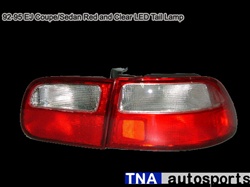 Honda Civic 92-95 EJ Coupe/Sedan Red and Clear LED Tail Lam