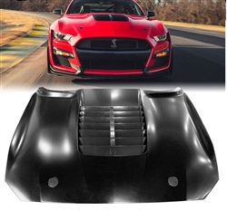 2018-2023 Ford Mustang 2Dr GT500 Style Unpainted Aluminum Front Hood