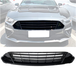 18-23 Ford Mustang Front Upper Grid Grille Matte Black - ABS