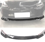 2017-2023 Tesla Model 3 Track Pack Gloss Black Front Lip Carbon Fiber