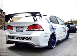 2006-2008 Honda Civic 4Dr J Speed  Carbon Fiber Rear Lip ( js style )