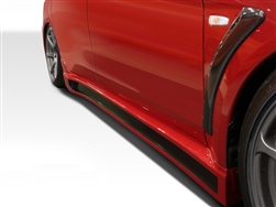 2008-2015 Mitsubishi Evo 10 Z Speed Side Skirts (charge speed style)