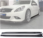 10-13 Infiniti G37 V36 JC Style 2PC Side Skirts Carbon Fiber