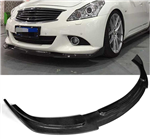 10-13 Infiniti G37 V36 Sedan Only Front Bumper Lip Full Carbon Fiber CF
