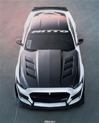 2015-2017 Ford Mustang 2Dr AMS Style Carbon Fiber Hood