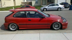 Honda Civic Hatch 3Dr wingswest spoiler whaletail (mugen) with led