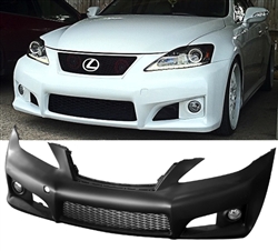 06-08 IS250 IS350 ISF Style Front Bumper Conversion No PDC w Foglight PP