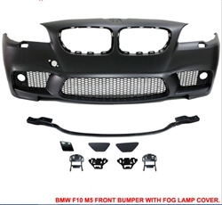 2011 - 2016 5-Series F10 Sedan M5 Style Front Bumper Conversion with Fog Cover PP