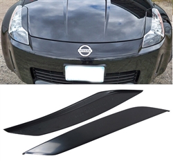 03-09 Nissan 350Z 2Dr Unpainted Headlight Eyelids Eyebrows Cover Decals ABS