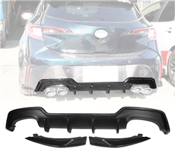 19-22 Corolla E210 Hatchback Matte Black Rear Diffuser & Bumper Splitter