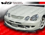 1998-2005 Lexus Gs 300/400 4Dr Alfa Front Bumper With Carbon Fiber Lower Add-On Front Lip