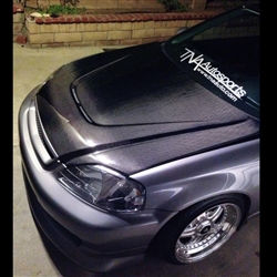Carbon Fiber Hood JS Style for Honda Civic 2DR & 4DR 99-00
