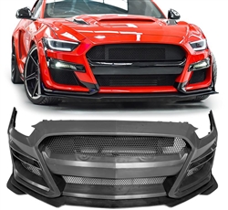 2015-2017 Ford Mustang GT500 Style Front Bumper Cover Conversion - PP Polypropylene