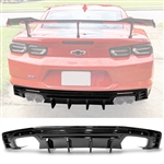 16-23 Chevy Camaro Ikon Style Rear Bumper Lip Diffuser 3PCS Glossy Black PP