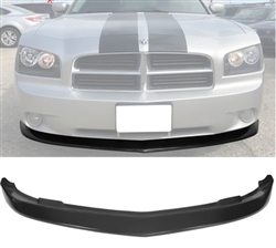 06-10 DODGE CHARGER IKON V2 BLACK FRONT BUMPER LIP PU