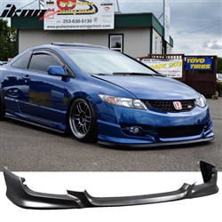 Fits 09-11 Honda Civic 2Dr Coupe HFP HF-P Style Front Bumper Lip - Urethane PU