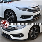 16-18 Civic Coupe Sedan IKON Original GT Style Front Bumper Lip Splitter