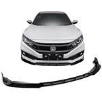 19-20 Honda Civic IKON Style Front Bumper Lip 3Pcs Gloss Black