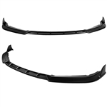 19-20 Honda Civic IKON Style Front Bumper Lip 3Pcs Matte Black