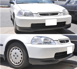 1996-1998 Honda Civic EK CTR Style Unpainted Front Bumper Lip PU