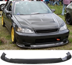 99-00 Honda Civic FM Style Front Bumper Lip Chin Spoiler - Carbon Fiber CF