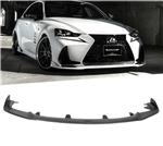 17-20 Lexus IS AR Style Front Bumper Lip Matte Black - PP
