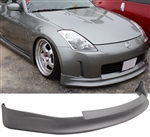 2003-2005 Nissan 350Z V Style Unpainted Black Front Bumper Lip PU