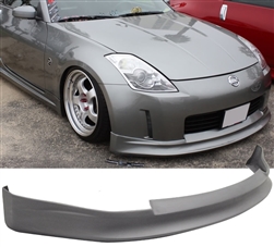 2003-2005 Nissan 350Z V Style Unpainted Black Front Bumper Lip PU