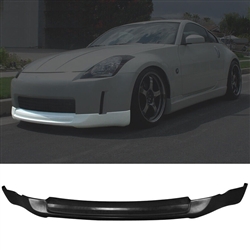 03-05 Nissan 350Z ING-S Style Front Bumper Lip Spoiler Unpainted Black PU