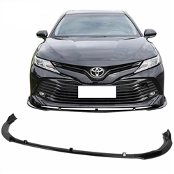 18-20 Toyota Camry LE Front Bumper Lip Spoiler Splitter Gloss Black PP
