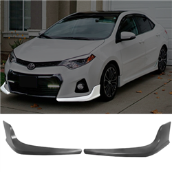 14-16 TOYOTA COROLLA S FRONT BUMPER LIP 2 PIECES - PU