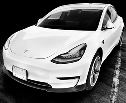 17-19 Tesla Model 3 IK Style Style Front Bumper Lip Matte Black - PP