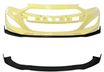 2013-2016 Hyundai Genesis Coupe IKON Style Blcak Front Bumper Lip PU