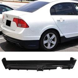 2006-2011 Honda Civic 4 Dr Mugen RR Rear Bumper Lip Spoiler Bodykit Polyurethane (With Led Light)