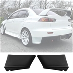 2008-2015 Mitsubishi Lancer EVO Style Unpainted Rear Bumper Aprons PU