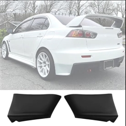 2008-2015 Mitsubishi Lancer EVO Style Unpainted Rear Bumper Aprons PU