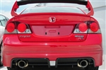 2006-2011 Honda Civic 4 Dr Mugen RR Dual Exhaust Rear Bumper Lip Spoiler Bodykit Polyurethane (With LED Light)(Please Email For LED Color Options)