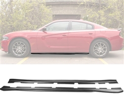 11-22 DODGE CHARGER SIDE SKIRTS EXTENSION MATTE BLACK - PP