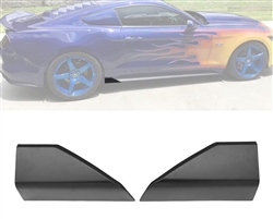 15-23 Ford Mustang Side Skirt Rocker Panel Rear Winglet Splitters Apron 2PC