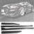 15-23 Ford Mustang GT500 Style 4PCS Side Skirts Rocker Panel Matte Black
