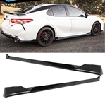 2018-2022 Toyota Camry TRD  carbon fiber Style Side Skirts Rocker Panel PP 4PC