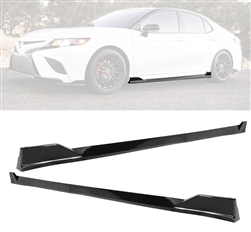 18-22 Toyota Camry TRD Style Side Skirts Gloss Black 4PC