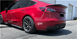 17-22 TESLA MODEL 3 H1 STYLE REAR DIFFUSER UNPAINT BLACK PP