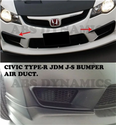 2006-2011 HONDA CIVIC TYPE R J-S STYLE FRONT BUMPER AIR DUCT INSERT (URETHANE)