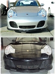 01-05 PORSCHE 996 TURBO/ CARRERA 4S OE STYLE FRONT BUMPER LIP PU UNPAINT.