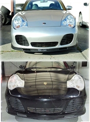 01-05 PORSCHE 996 TURBO/ CARRERA 4S OE STYLE FRONT BUMPER LIP PU UNPAINT.
