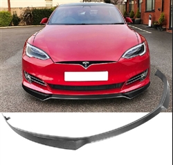 17-19 TESLA MODEL S I STYLE FRONT LOWER SPLITTER CARBON FIBER