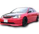 01-03 Honda Civic 2/4dr Front Bumper Lip T-R Style (PU)